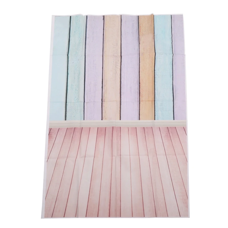 

3X5ft Colorful Wooden Wall Floor Studio Photography Background Backdrop 0.9X1.5M