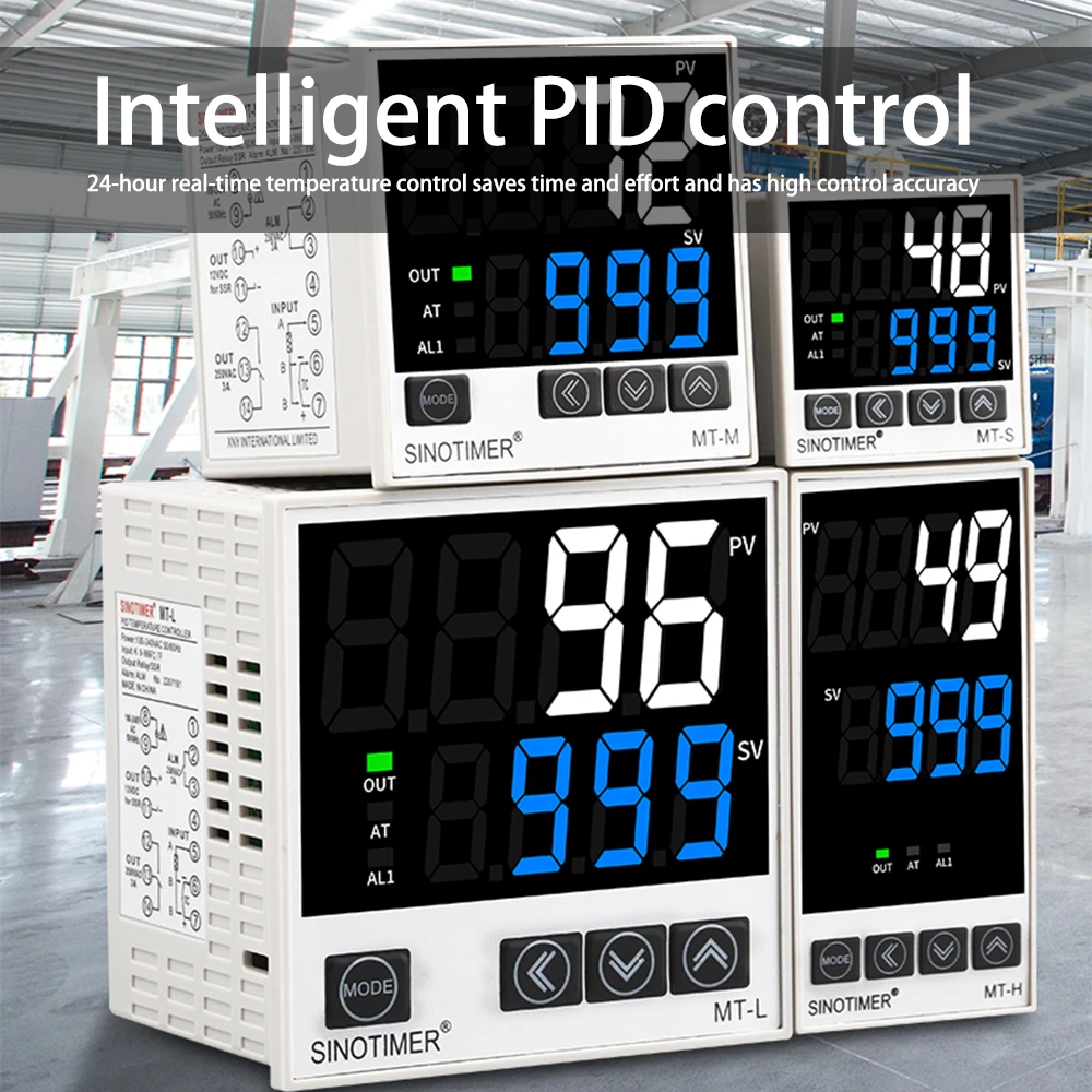 

100-240V AC Digital PID Thermostat Relay/SSR Dual Output Intelligent Temperature Controller Regulator Thermocouple K/E/J/N