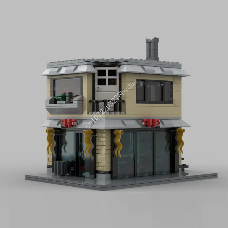 

654PCS MOC Modular Coffee Shop City street view Model Building Blocks Technology Bricks DIY Creative Assembly Toys Holiday Gifts