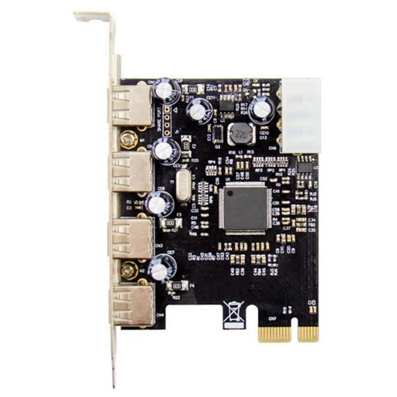 

2X 4 Port USB 2.0 PCI-E Desktop Expansion Card 480Mbps Support USB1.1 Device Card MCS9990 For Windows 7/XP