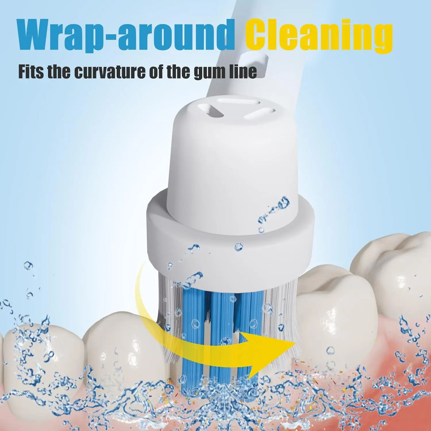 Сменные насадки для электрической зубной щетки Oral B черные/белые