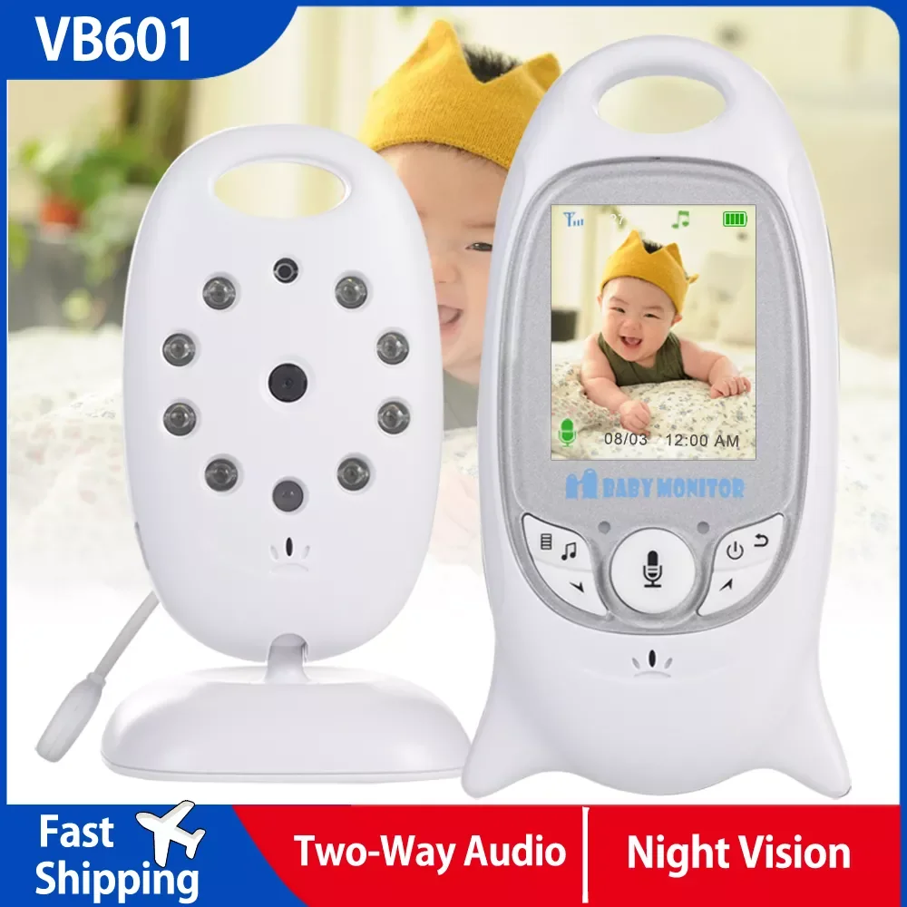 

VB601 Wireless Video Baby Monitor Color Security Camera 2 Way Night Vision Infrared LED Temperature Monitoring and 8 Lullaby