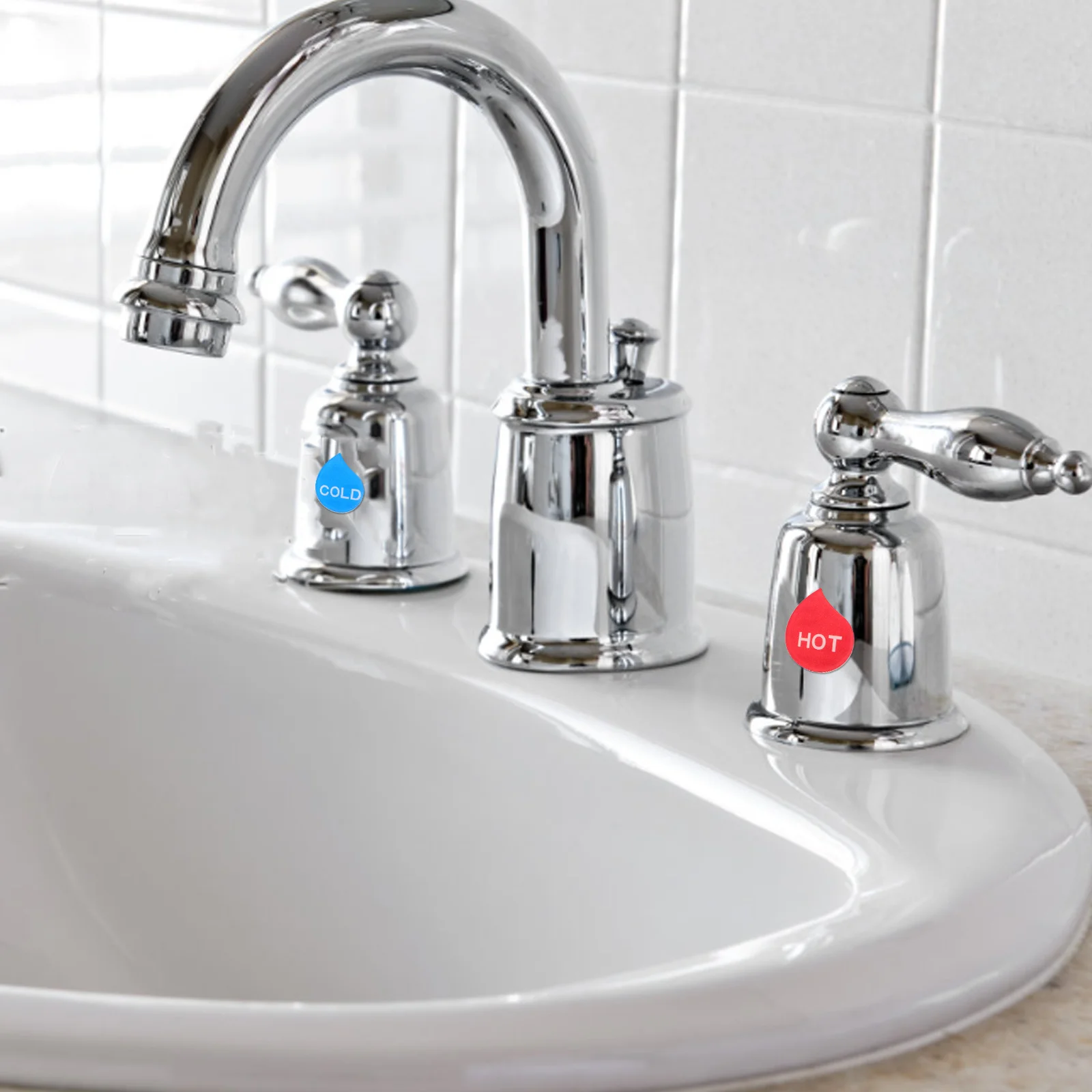 8 пар наклеек для горячей и холодной воды наклейки с каплей школьный круглый знак