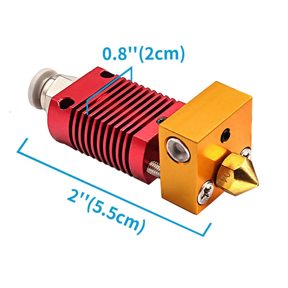 Ender 3 Hotend с 10 шт латунными соплами 0 4 мм 2 MK8 силиконовая крышка экструдер для 3D