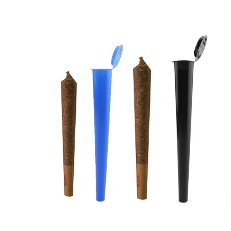 

10Pcs/lot 109mm Plastic Doob Tube Portable Pill Box Airtight Waterproof Tobacco Storage Box with Child Lock Smoking Accessories