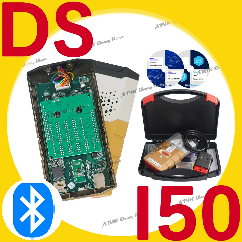DS150 Auto-com 2021 сканер del-phi obd2 Bluetooth с keygen ds-150e диагностические инструменты для осмотра