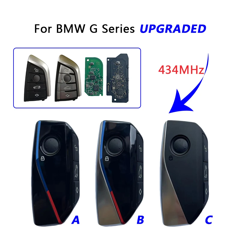 

Версия для пересадки AK006002 для серии B MW G, обновленная версия смартфона, 4 кнопки, 434 МГц, с механическим лезвием