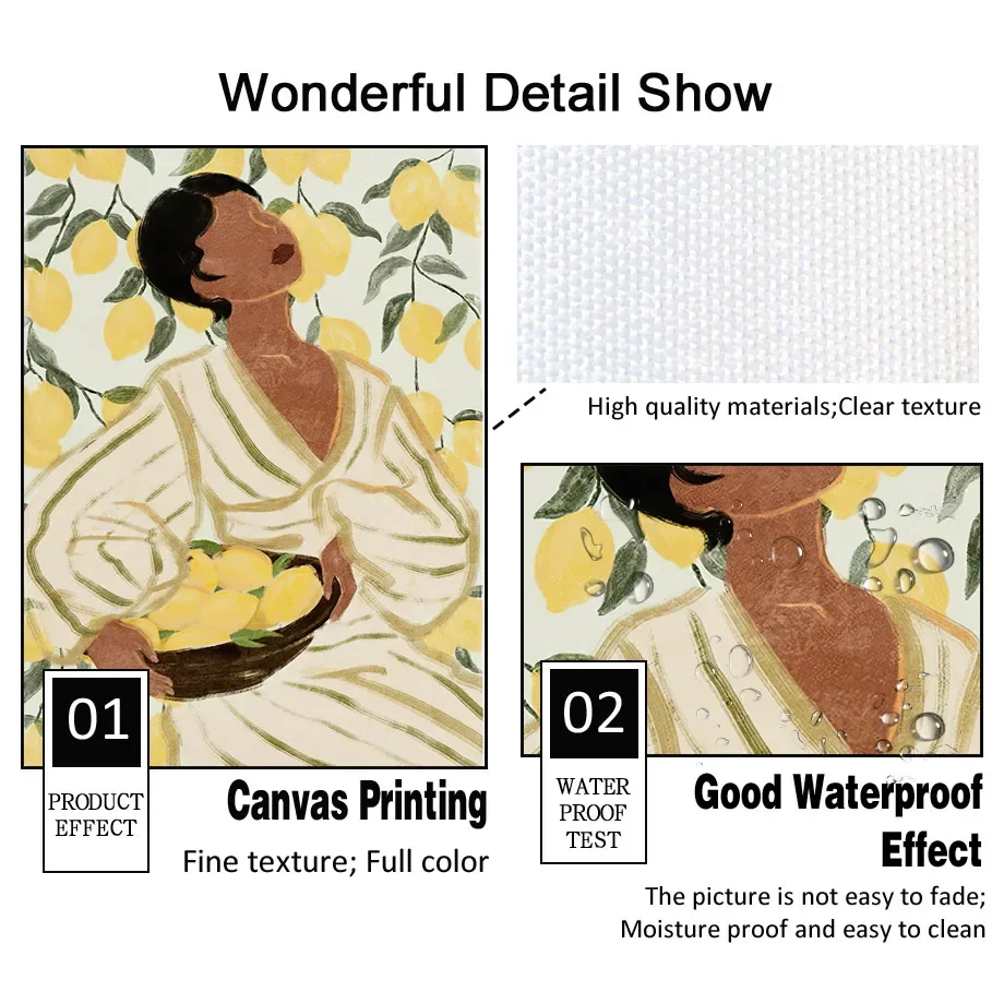 Абстрактная манго рыба вино женщина сыр цветок Картина на холсте скандинавские