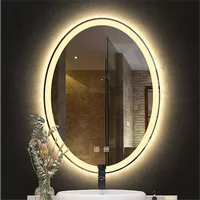 Smart Makeup LED Bathroom Vanity Mirror 3 Color Adjustable Back Light Decorative Mirror For Hotel Bedroom With Demist
