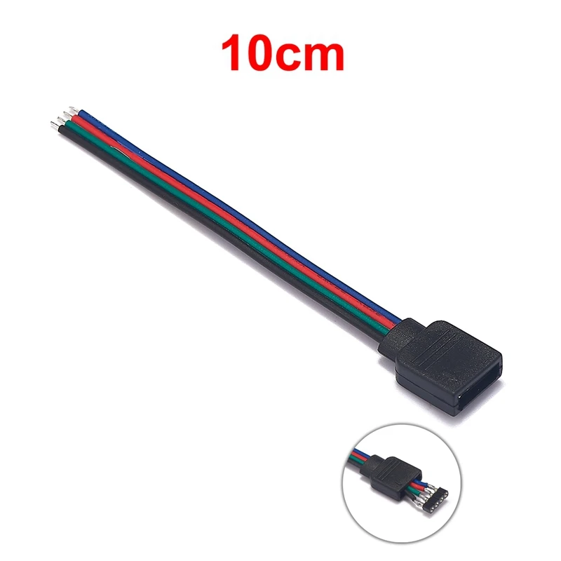 

4-контактный 5-контактный Штекерный Соединительный кабель со светодиодный Ной лентой 15 см RGB Соединительный кабель Электрический провод для светодиодных лент 5050 3528 RGB RGBW