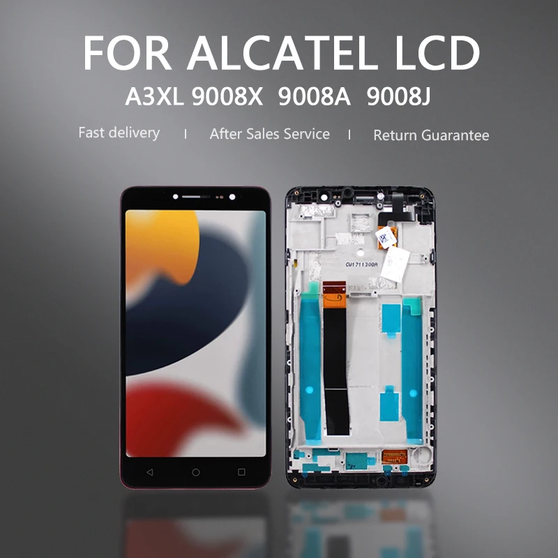 

6.0''Mobile Phone Lcd For Alcatel A3XL OT9008 9008X 9008A 9008J LCD Display Touch Screen Digitizer Assembly With Frame