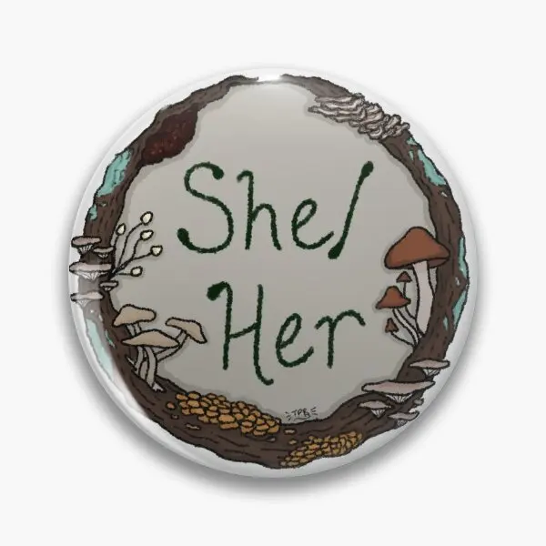 

Женская металлическая брошь с имитацией грибов, в виде венка