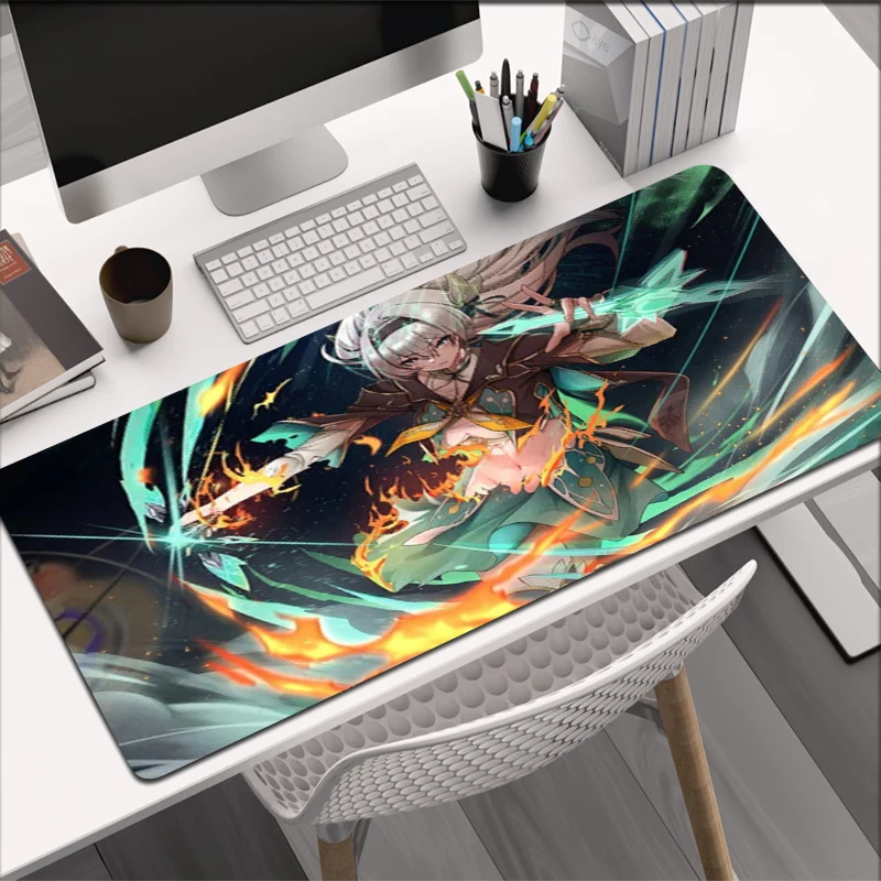 Коврик для мыши Honkai со звездами компьютерный коврик с рисунком светлячков