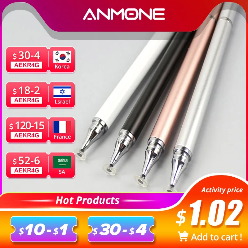 

2 In 1 Stylus Pen For Cellphone Tablet Capacitive Touch Pencil For Iphone Samsung Universal Android Phone Drawing Screen Pencil