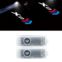 2piecesset for bmw x2 f39 logo car door welcome light led projector light hd shadow warning lamp logo auto accessories