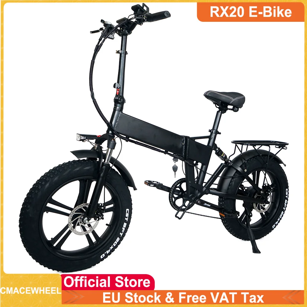 

EU Stock CMACEWHEEL RX20 48V 15Ah Battery 750W Motor 20*4inch Wide Tire Foldable E-Bike Free Shipping within 3-5Work Days