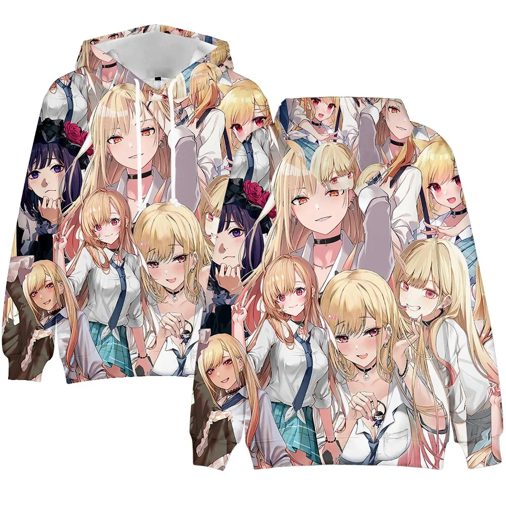 

Anime My Dress Up Darling Hoodies Marin Kitagawa 3D Print Man Women Y2K Hoodie Oversized Pullovers Sweatshirts Kids Clothing
