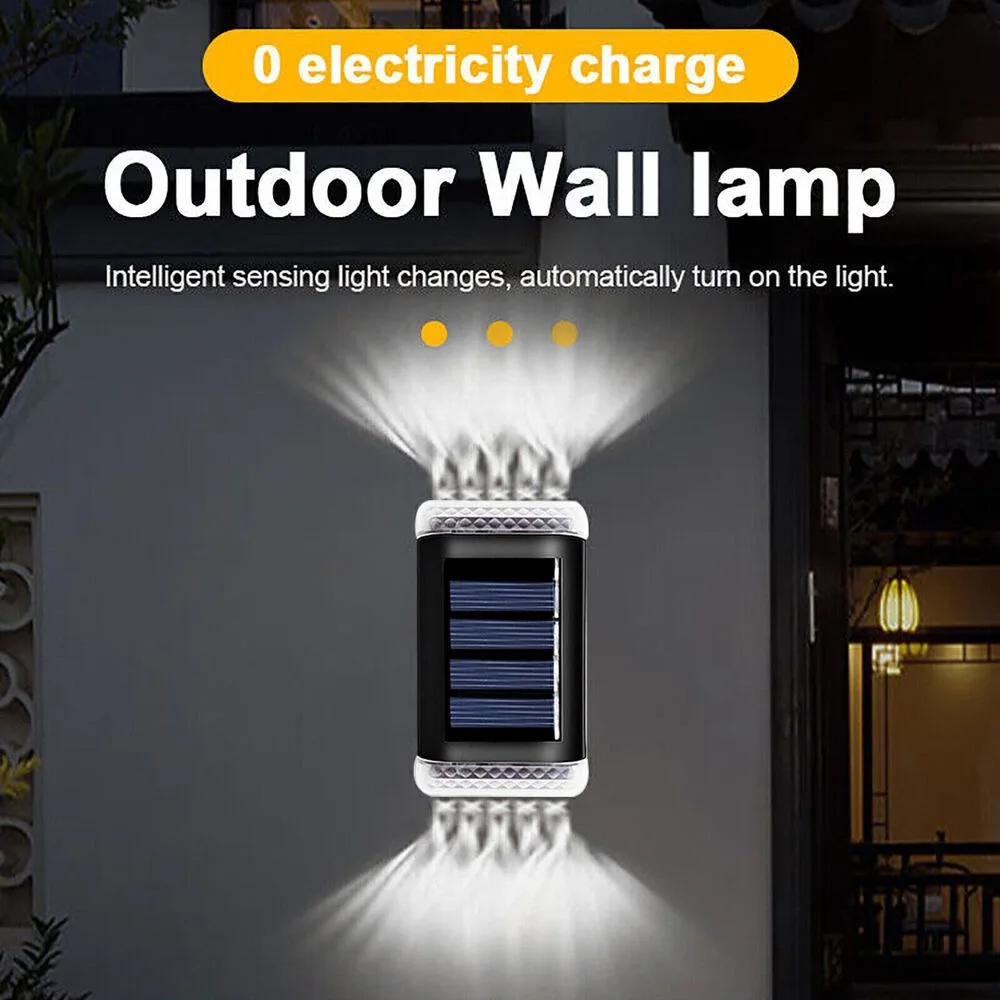 

4PCS Super Bright Door Fence Wall Lights Solar Powered Garden Lamp Balcony Decoration LED Solar Wall Light for Garden Door Step