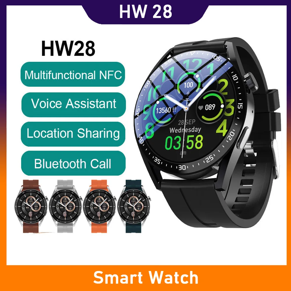 

HW28 SmartWatch 2022 Men NFC 1.39 Inch Smart Watch Voice Assistant Bluetooth Call Calories Sport Women Smartwatch