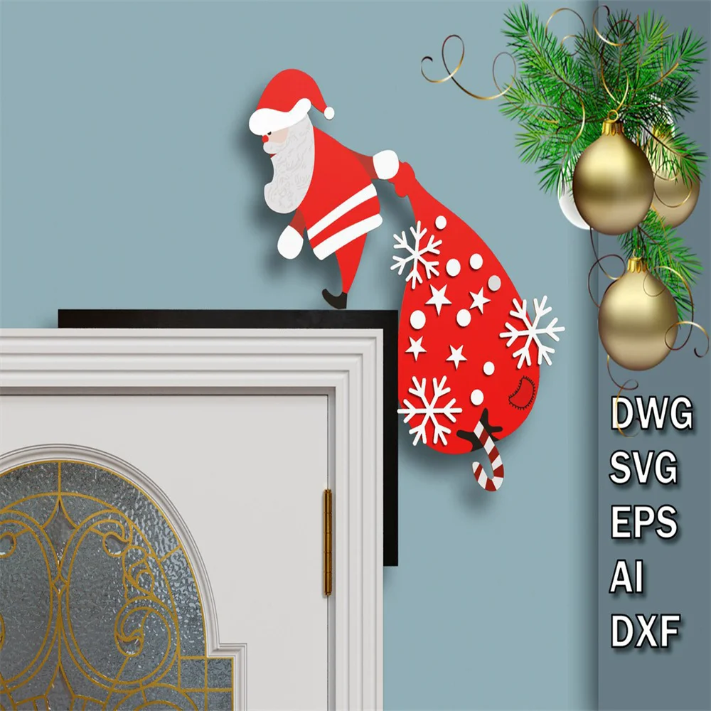 

Деревянный новогодний декор Санта-Клаус