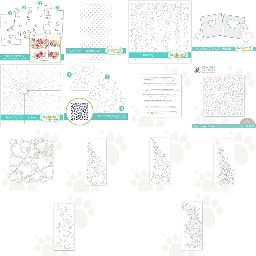 

2023 New Plastic Stencils For Decor Embossed DIY Stationery Scrapbooking Supplies Stencils For Cards Albums Crafts Background