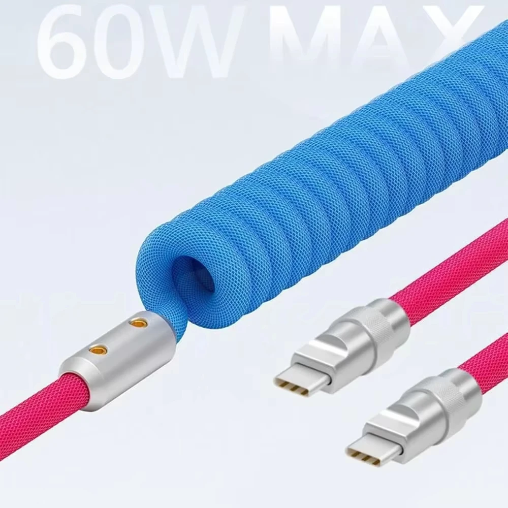 Зарядный кабель PD Max 60 Вт USB Type C to Type C для автомобильного телефона 15 Pro Max, 6 А, телескопический кабель для быстрой зарядки для Samsung Xiaom (art.: 3920cb0ee1d99) - 3920cb0ee1d99