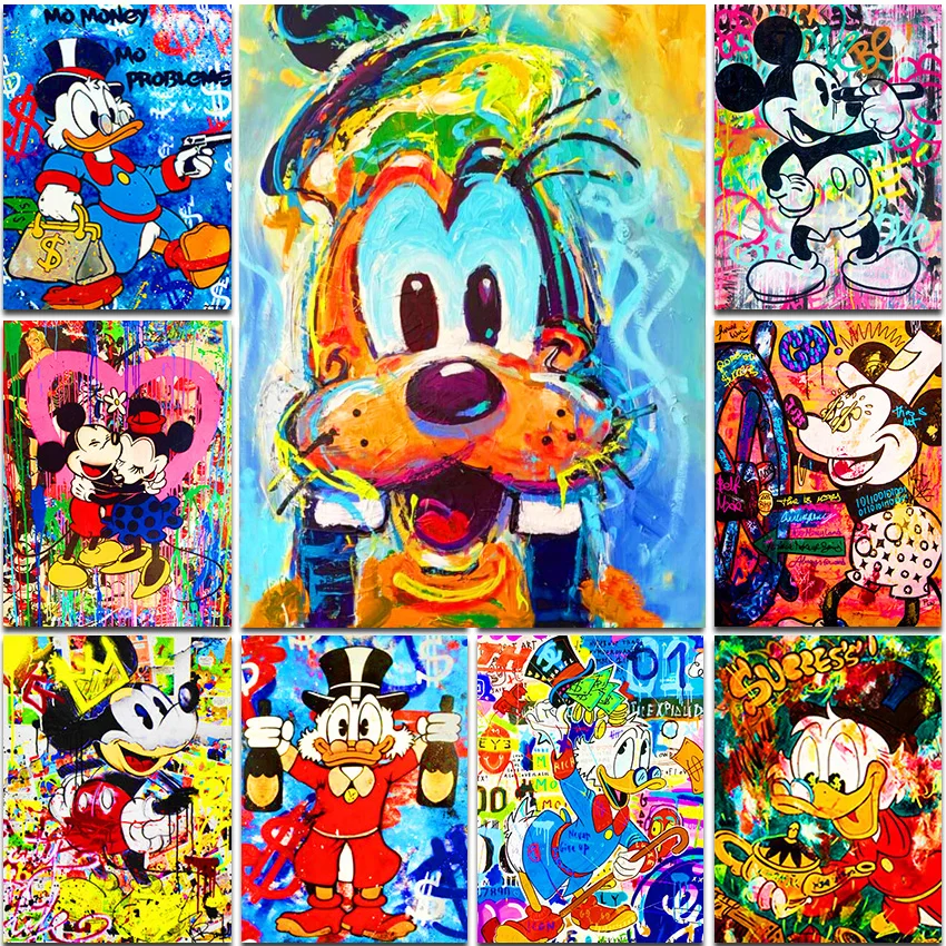 

Diamond Painting Disney Mickey Mouse Kit Full Square&Round Embroidery Mosaic Cross Stitch Cartoon Donald Duck Colors Art