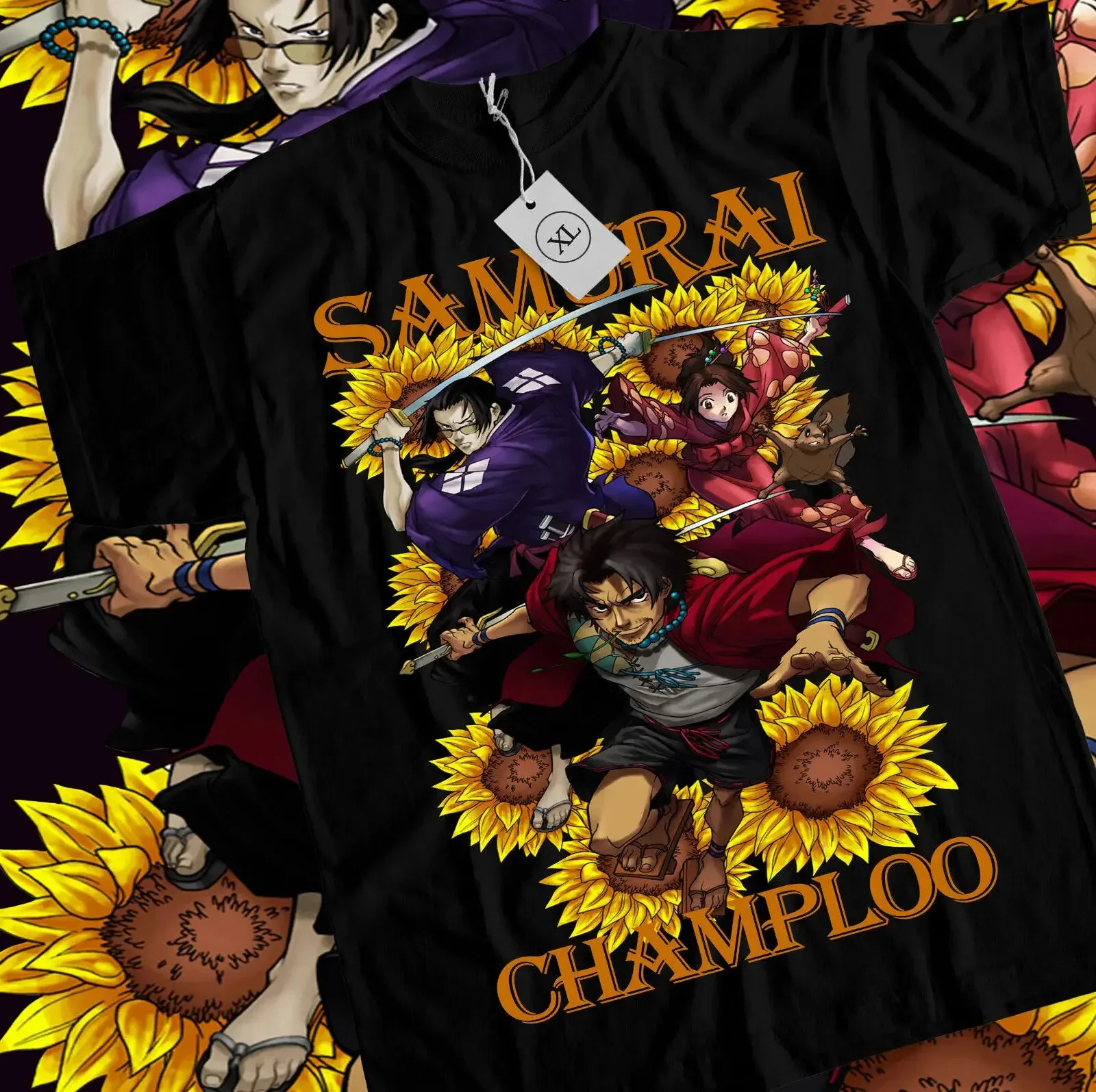 Футболка Samurai Champloo с принтом Манга Аниме Walk Mugen Jin Fuu Kasumi рубашка всех размеров