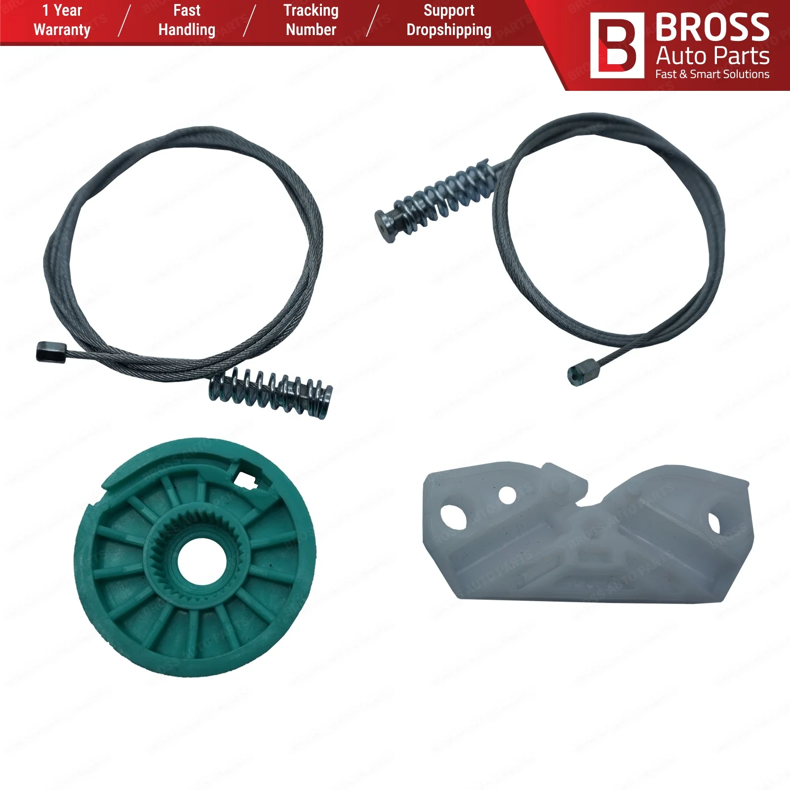 Комплект электростеклоподъемника Bross BWR1119 левая дверь заднего четверти для Mercedes