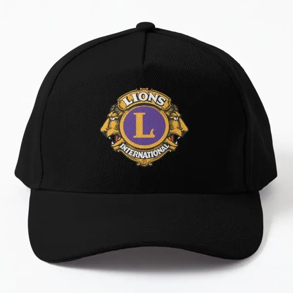 

Lions Club International Baseball Cap Hat Fish Black Printed Boys Casual Casquette Sport Summer Spring Snapback Mens Bonnet
