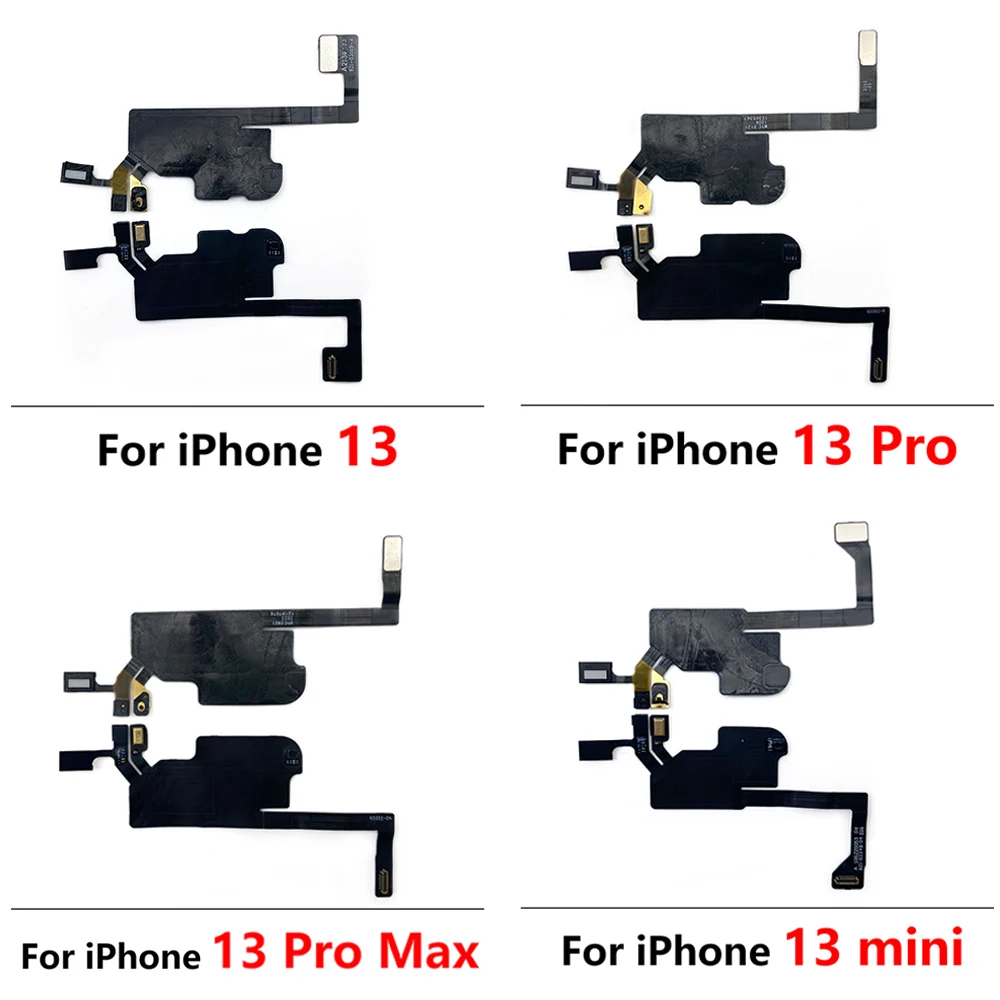 10Pcs/Lot New For IPhone 13 Pro Max / Iphone mini Earpiece Ear Speaker Receiver Promixity Light Touch Sensor Flex Cable - купить по