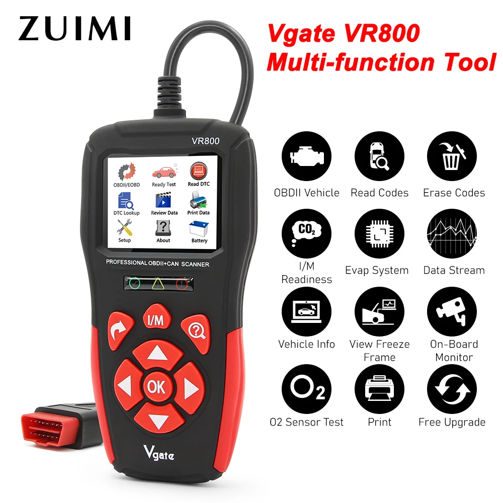 

Vgate VR800 Car Code Reader OBD2 Scanner Automotive Scan Tools OBD 2 Diagnostic Auto ODB2 Scanner Tool PK AS500 KW850 ELM327