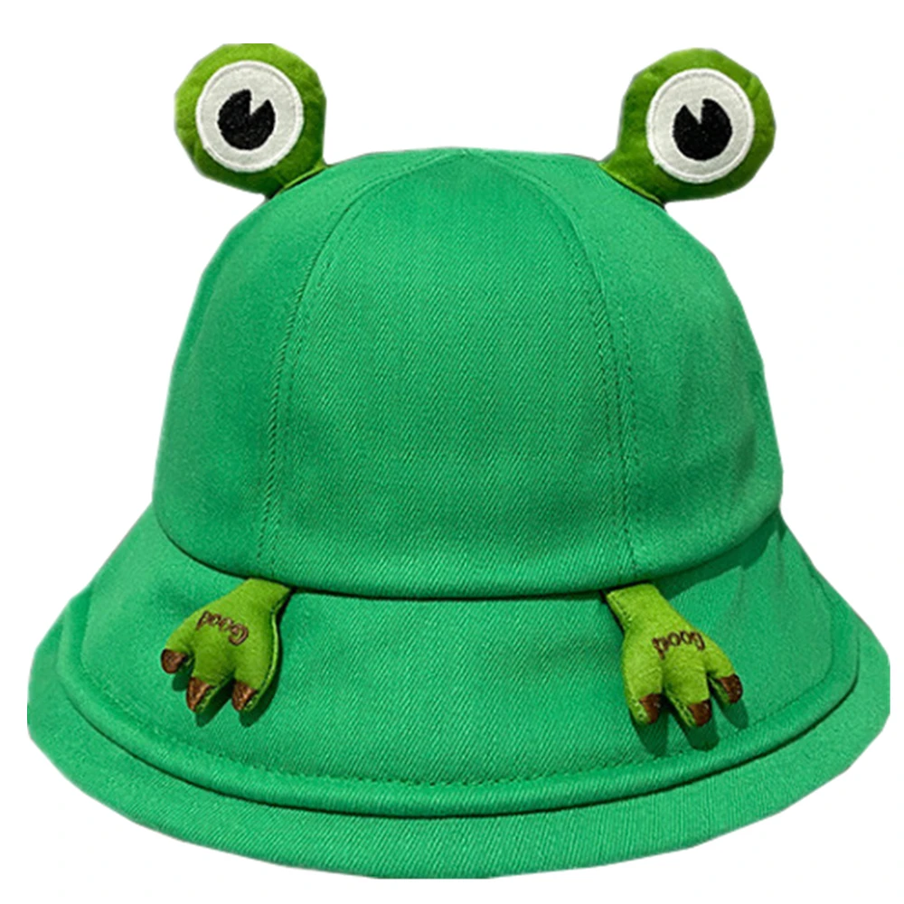 

New Cute Frog Eyes Hat Female Spring and Summer All-match Fsherman Hat Cartoon Sunscreen Sun Hat Basin Hat