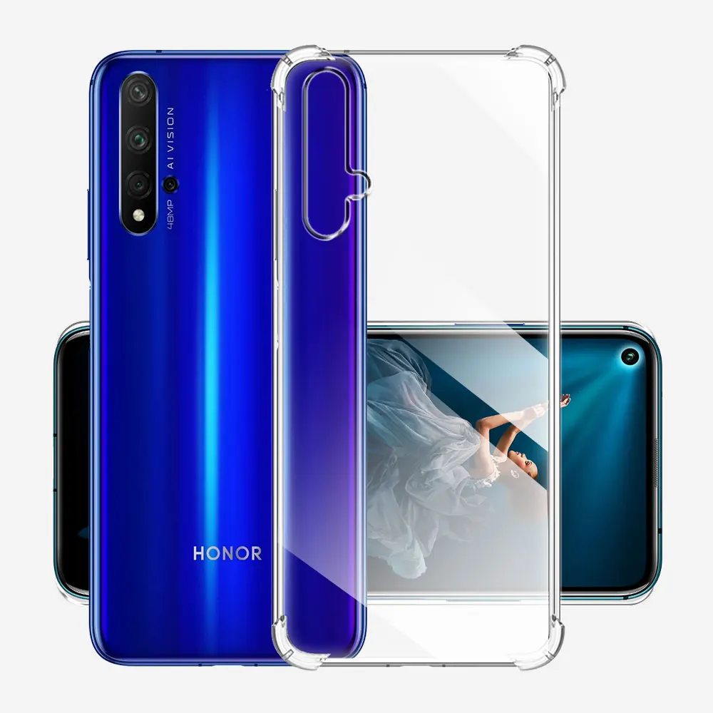 Противоударный чехол для Huawei Nova 5 T, Силиконовые мягкие прозрачные чехлы для Huawei Nova 5 T, Прозрачный чехол для Nova5T 5 T, Funda Coque