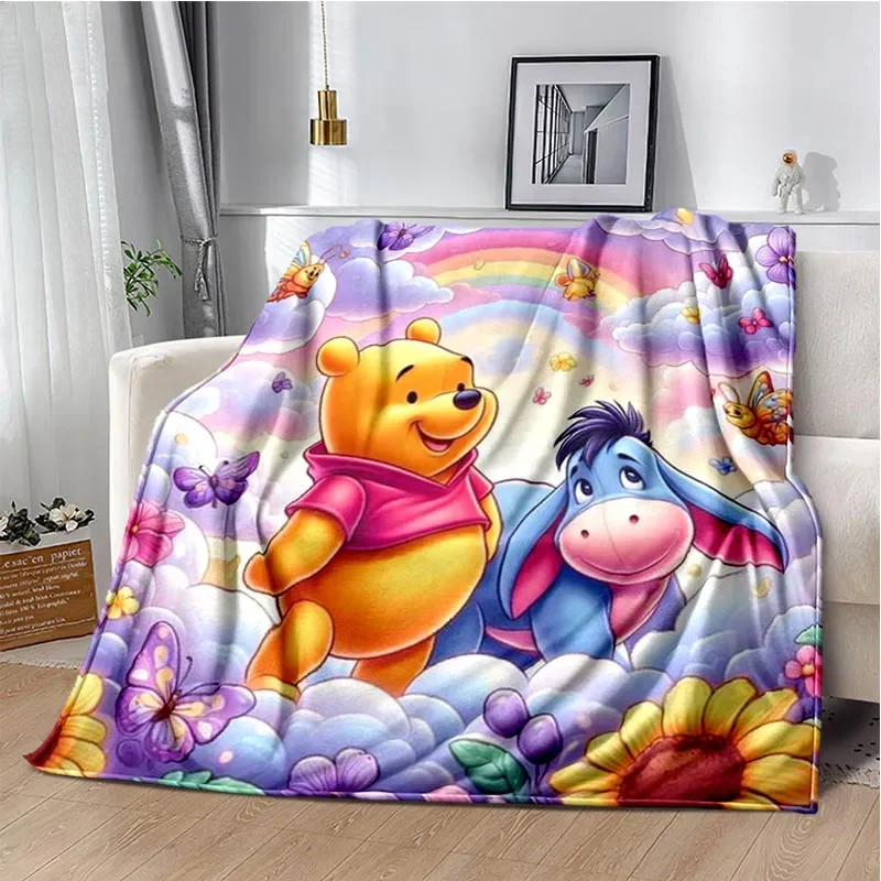 Одеяла с рисунком Винни-Пуха Диснея одеяло для пикника теплые фланелевые одеяла