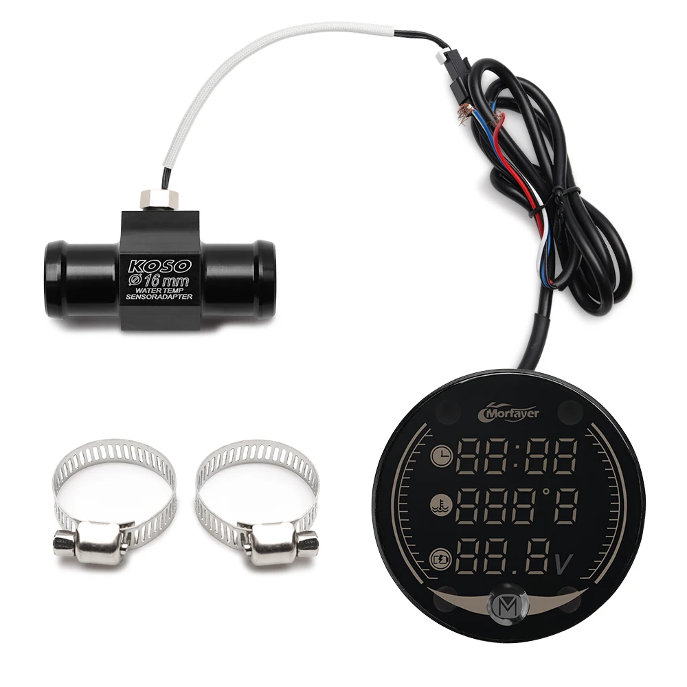 

Электроника мотоциклетная KOSO для PCX NMAX XMAX 125 250 XJ6 CB650F AEROX, счетчик температуры воды, счетчик напряжения с USB