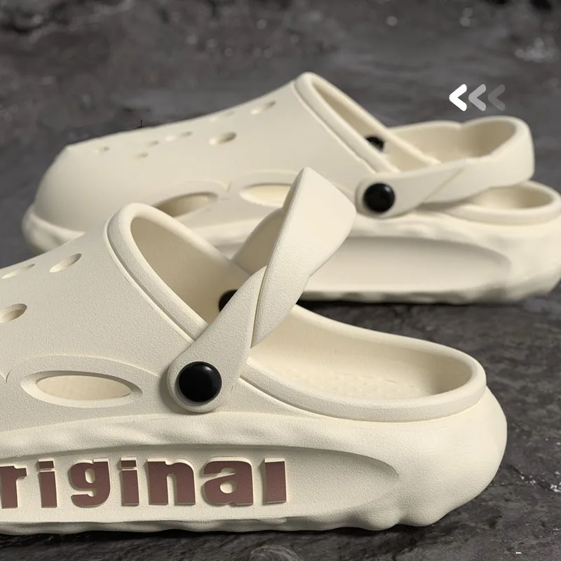 Сандалии мужские с толстой подошвой Нескользящие пляжные босоножки для вождения