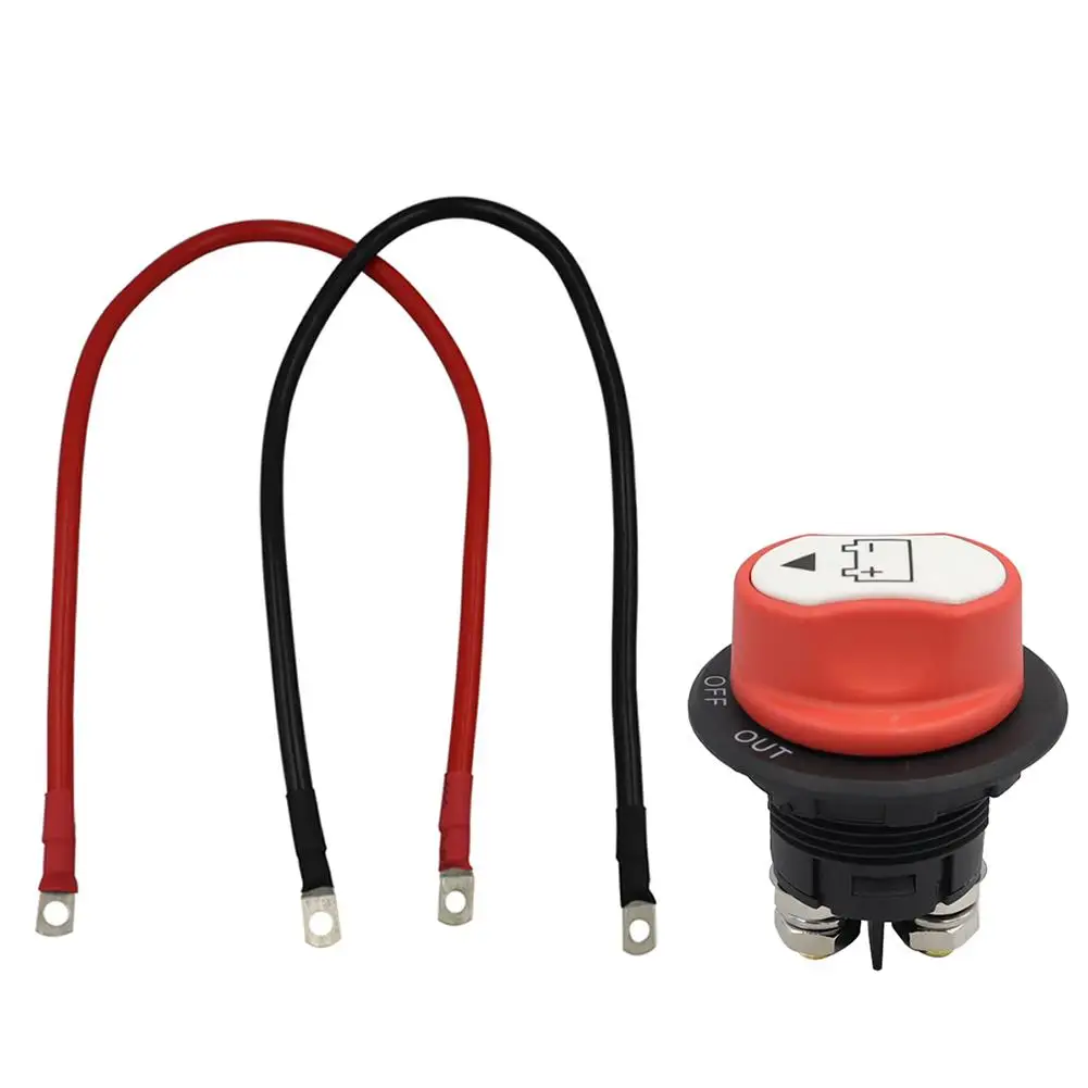 

Car Battery Disconnect Switch Waterproof Cover Battery Dc Switch With Power Cable For Rv Yacht Van Truck Car accessories