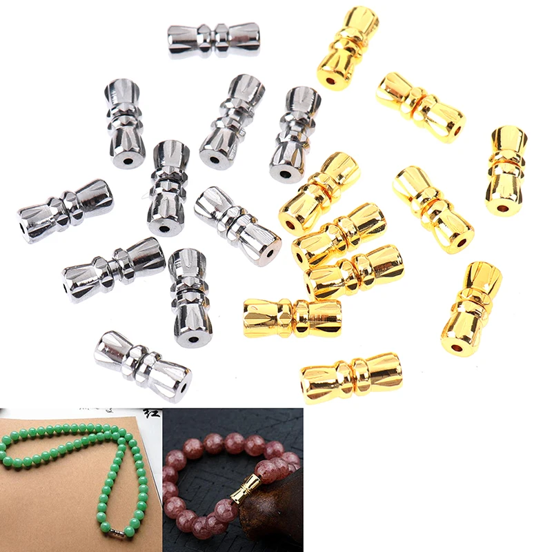 

10Pcs Hole 1mm Dull Silver Screw Clasp Barrel Screw Clasps For Bracelet Necklace Jewelry Making Findings