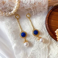 2022 new luxury blue color geometric earrings for women bohemian flower butterfly pendants female dangle earrings goth