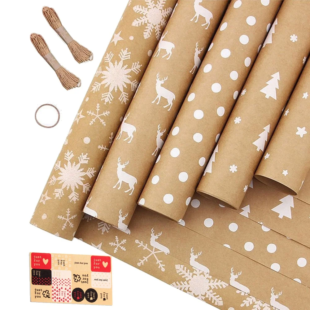 

Wrapping Paper Sheets,for Christmas Birthday Party Wrapping Paper Set of 5 Gift Wrap Papers,Present Gift Wrapping Paper