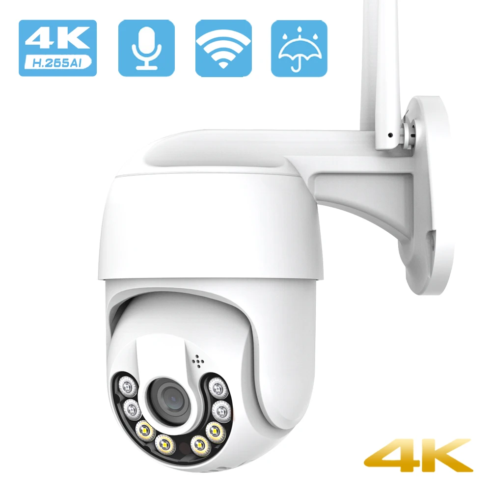

8MP 5MP FHD Audio PTZ Wi-Fi камера AI Обнаружение человека 1080P Smart Tracking CCTV Безопасность IP-камера Видеонаблюдение P2P Onvif