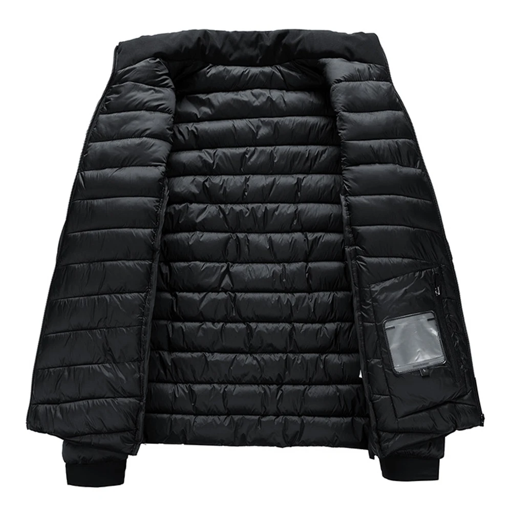 ERIDANUS 2022 Men's New Hot Sale Stand-up Collar Winter Cotton Jacket Solid Color Fashion Zipper Men's Cotton Clothing MWM158