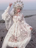 gothic lolita dress bows ruffles skeleton french retro lolita princess lolita jsk dress