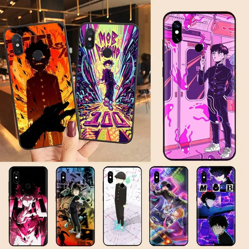 

Mob Psycho 100 Japan anime Phone Case For Xiaomi Redmi note 7 8 9 11 t s 10 A pro lite funda shell coque cover