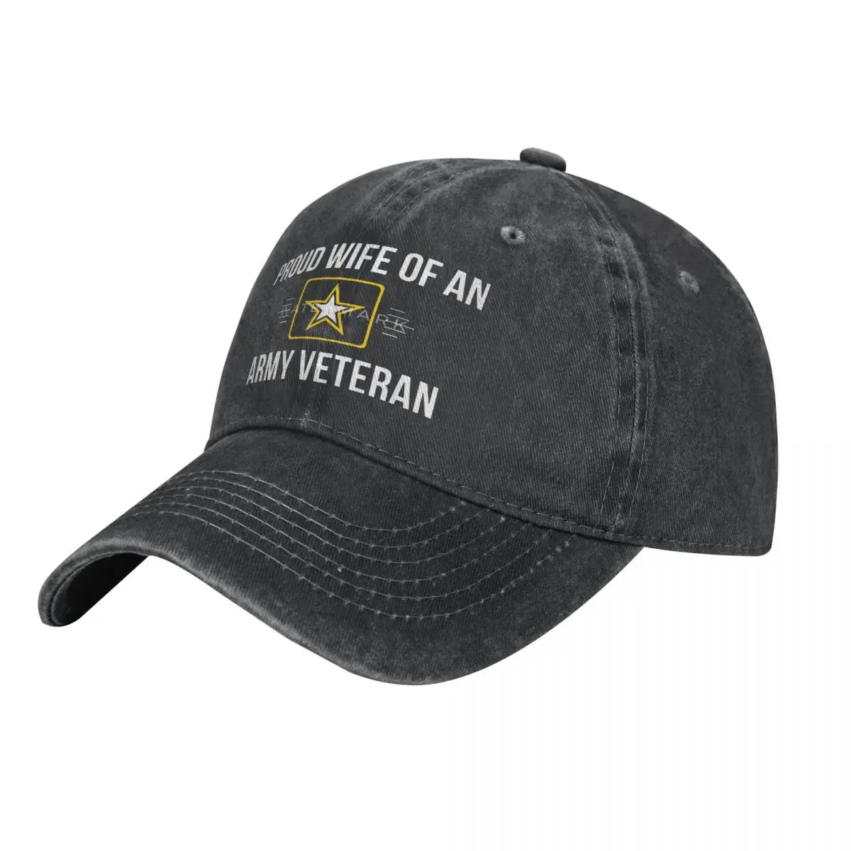 

Proud Wife Of An Army Veteran Casquette, Cotton Cap Customizable Hat Wicking Sports Nice Gift