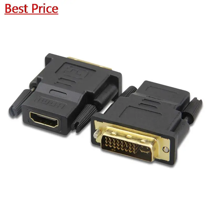 

DHL 100 шт. адаптер DVI-HDMI двунаправленный DVI D 24 + 1 штекер-HDMI гнездовой адаптер для проектора HDMI-DVI