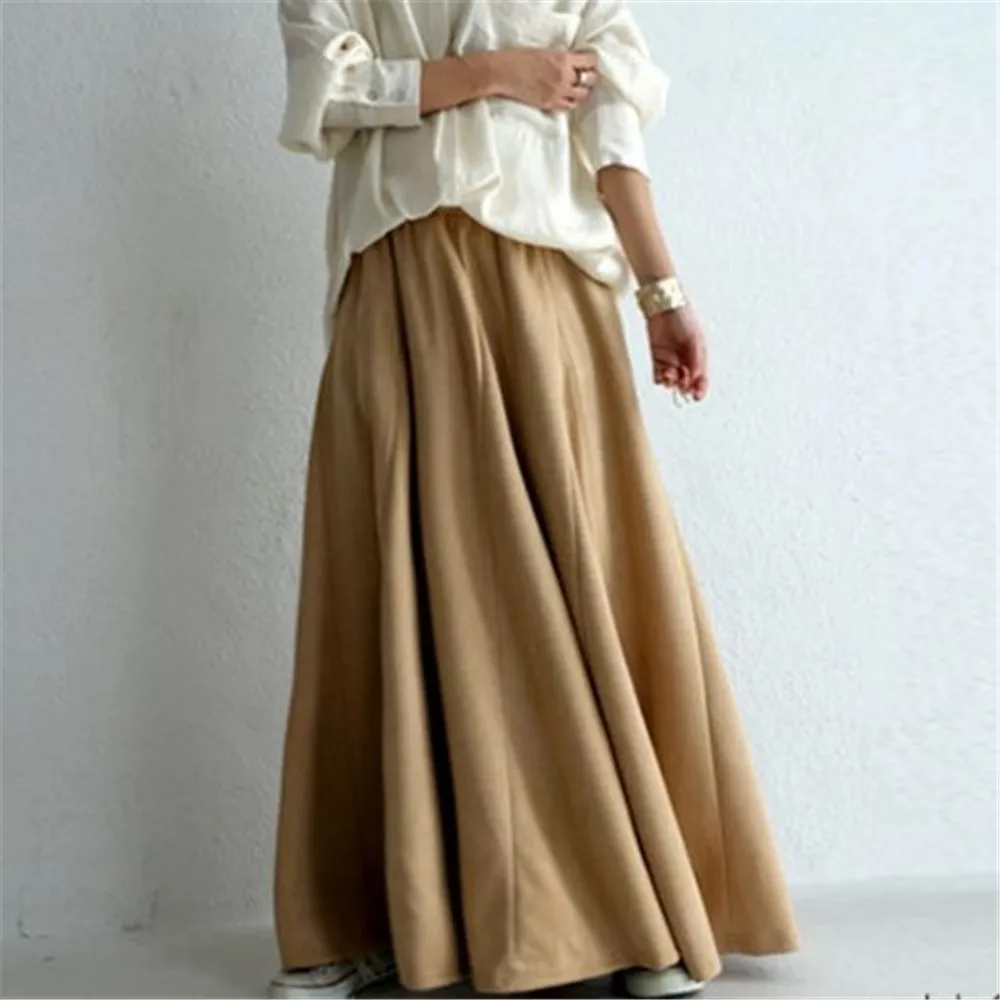 

Юбка женская трапециевидная с поясом на резинке, трапециевидная, в японском стиле, 2022