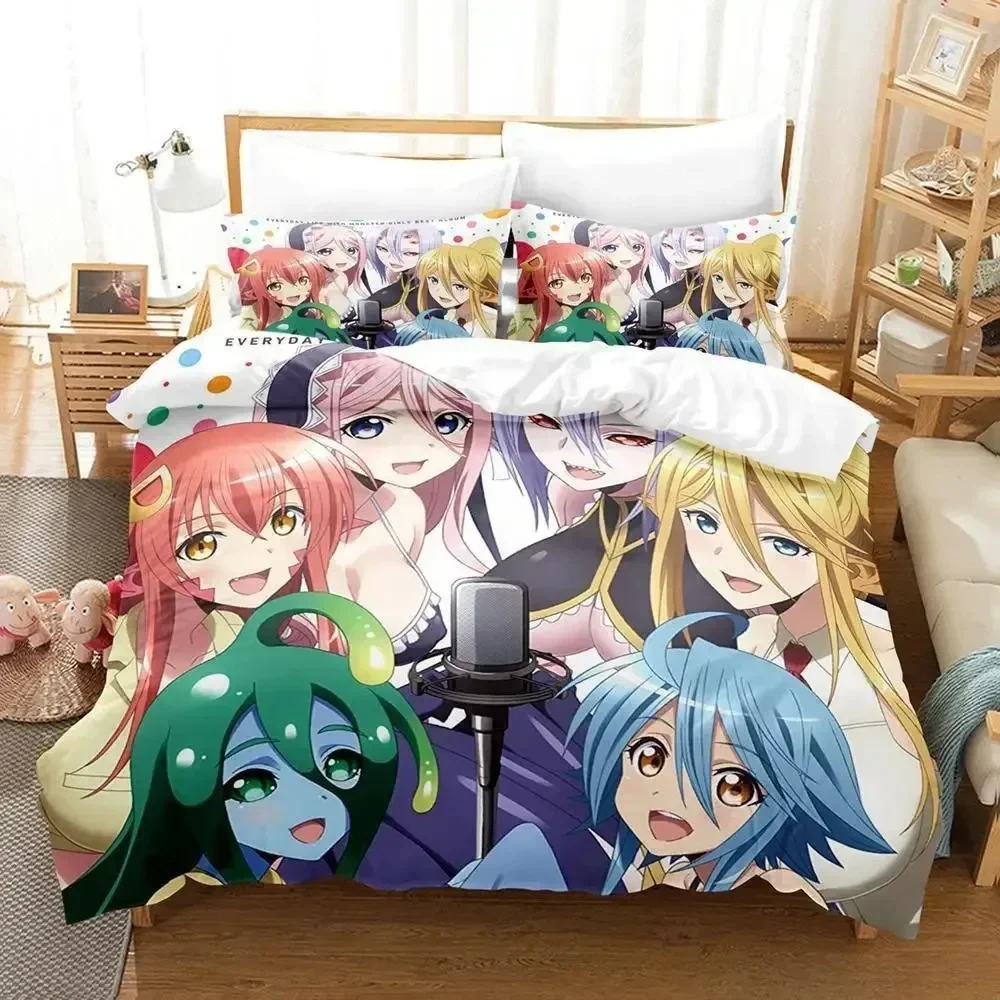 Повседневная жизнь с Monster Girls Комплект постельного белья Single Twin Full Queen King Size для