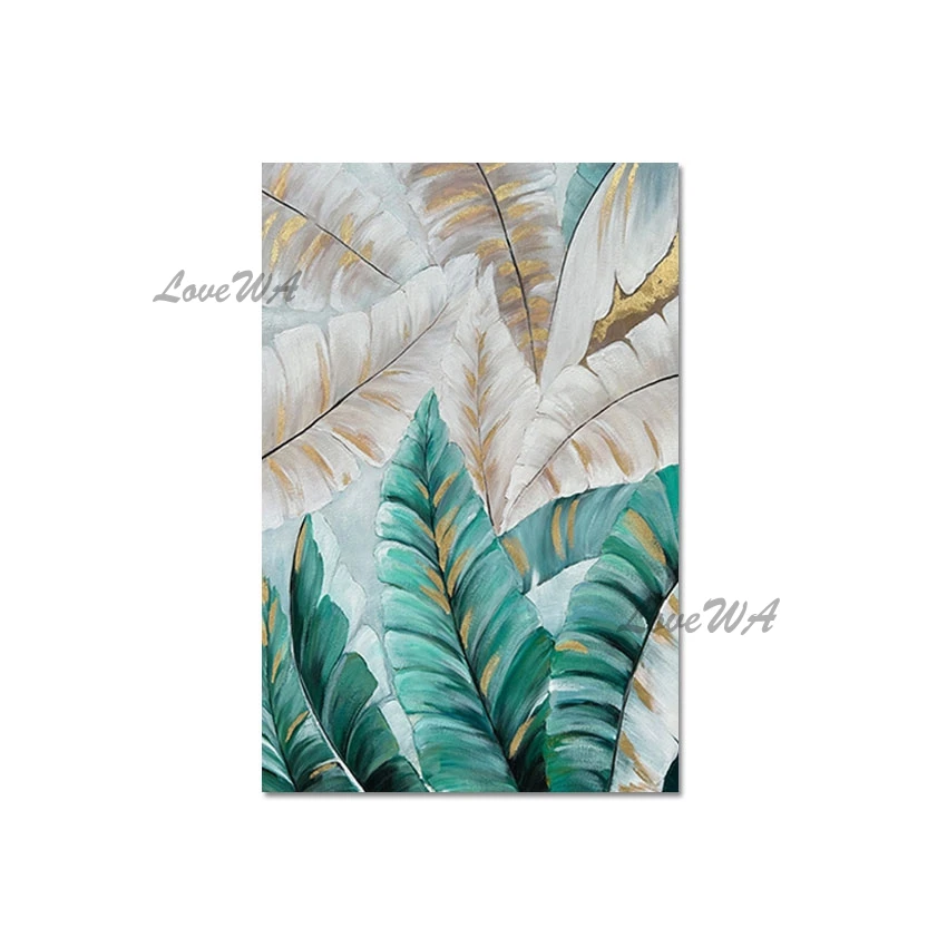 Абстрактная живопись с изображением растений современный декор для отеля холст